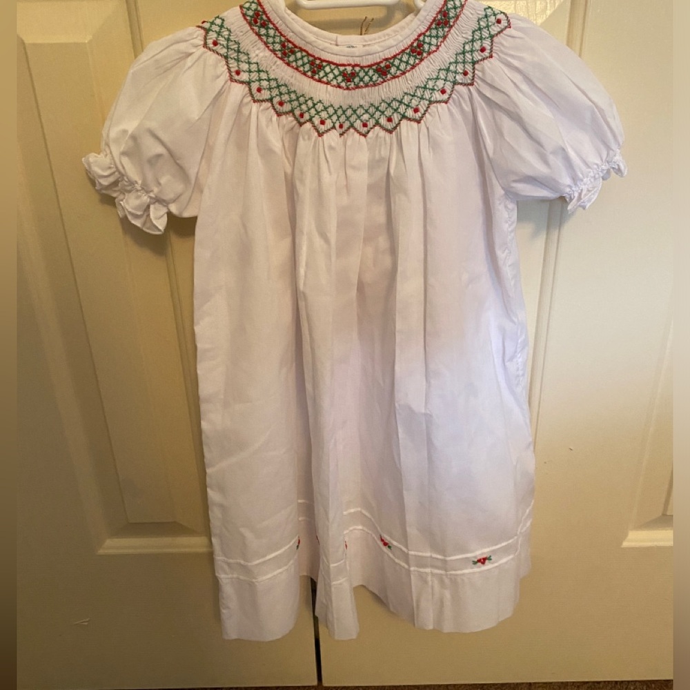 Brand New Smocked Christmas Dress